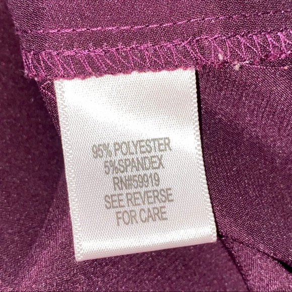 Apt. 9 Size 3X Purple Button Down Collared Blouse - Picture 3 of 12